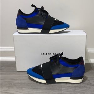 Balenciaga Blue Race Runner Shoes